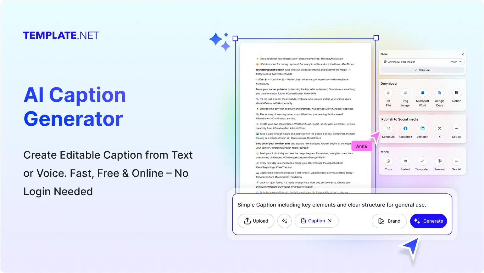 Free AI Caption Generator, Free Caption Maker Online